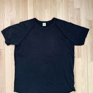 Reigning Champ Black Short Sleeve Crewneck Tee